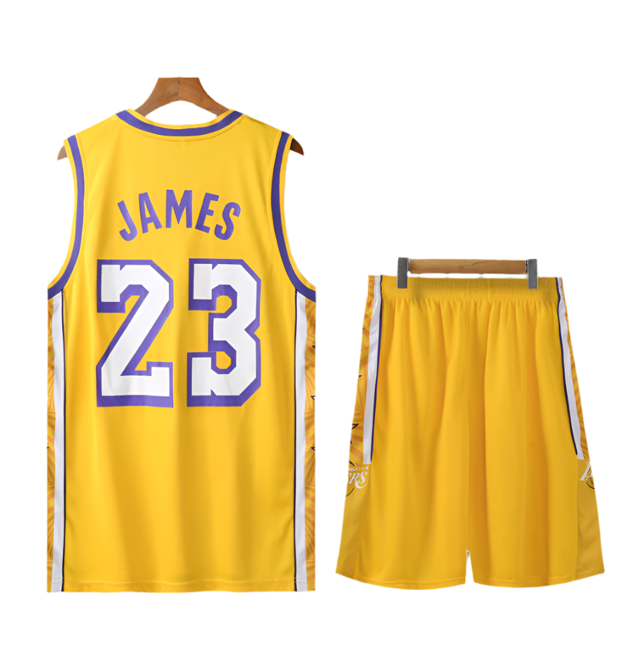 LeBron James Los Angeles Lakers kids basketball jersey shorts and socks