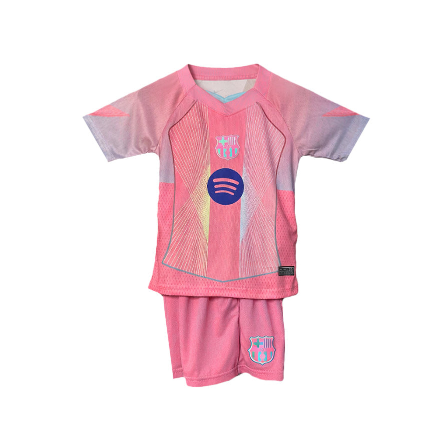 Barcelona Pink 25/26 kids kit football outfit official design