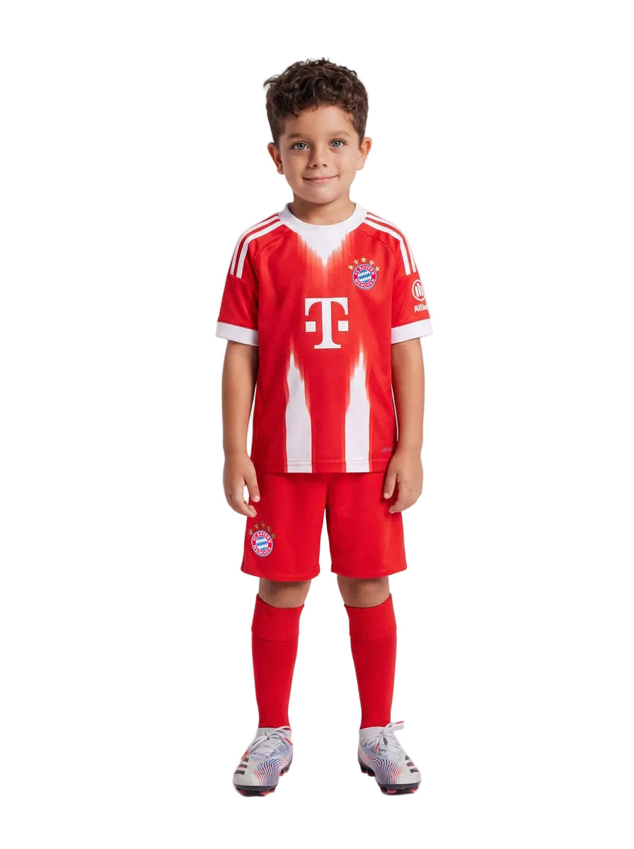Bayern Munich Home 25/26 kids football kit official design