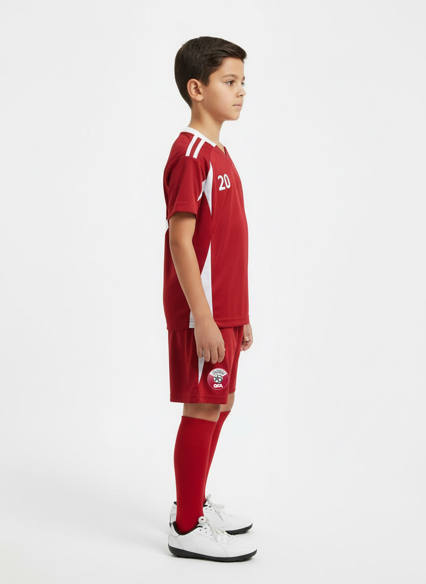 Qatar Home 24/25 kids jersey and shorts premium quality