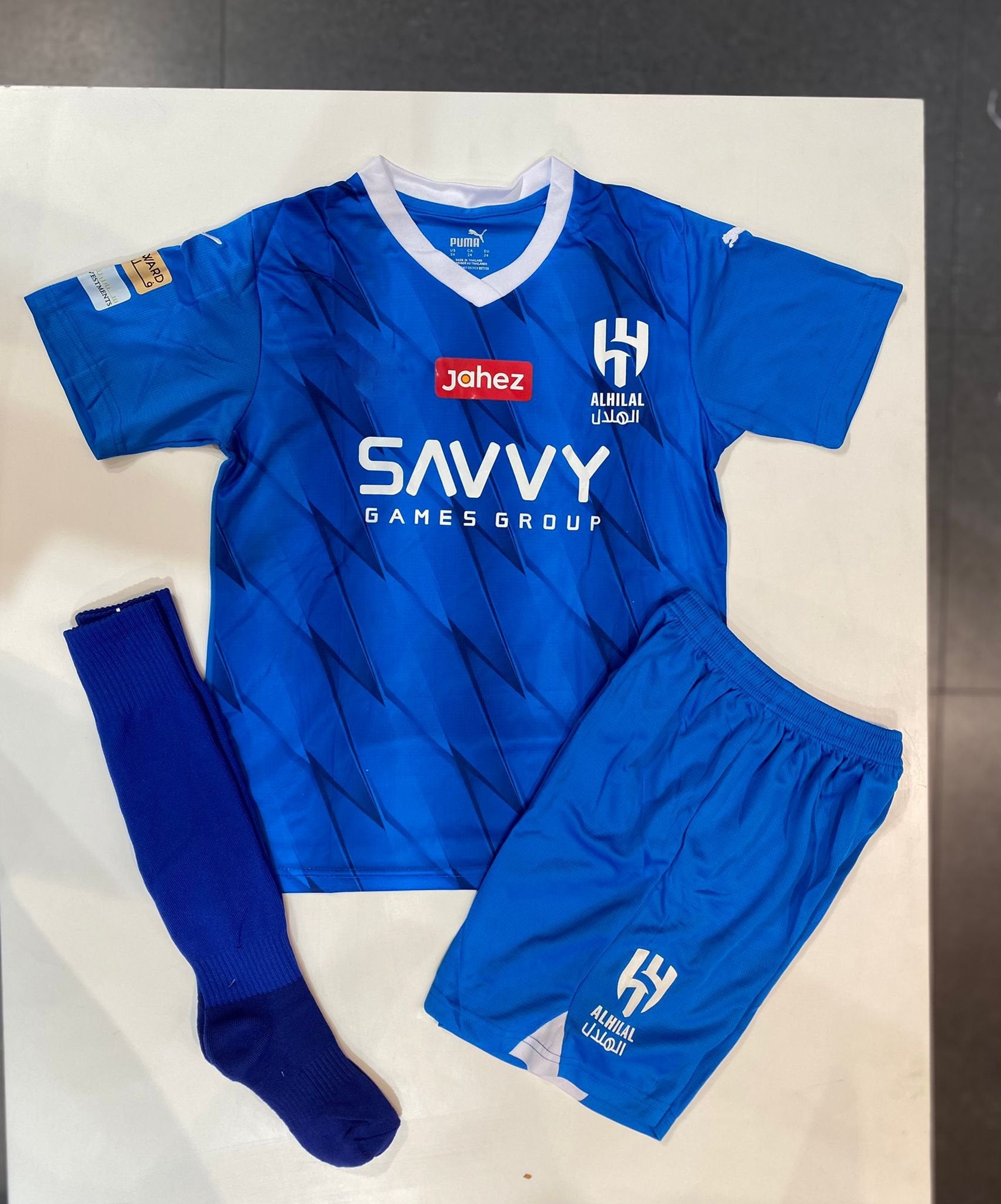 Al Hilal Home 23/24 Kids with Socks Without Logo