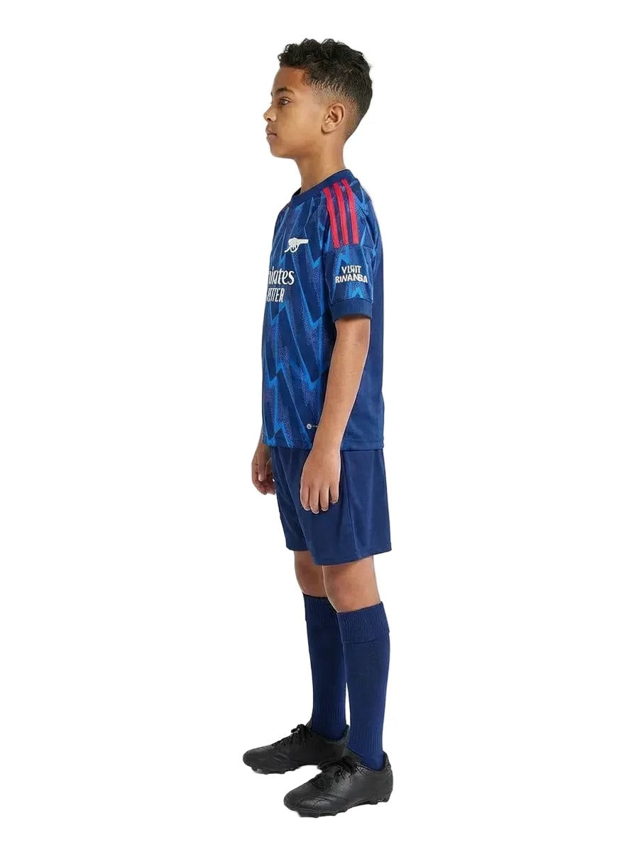 Arsenal kids away kit jersey and shorts