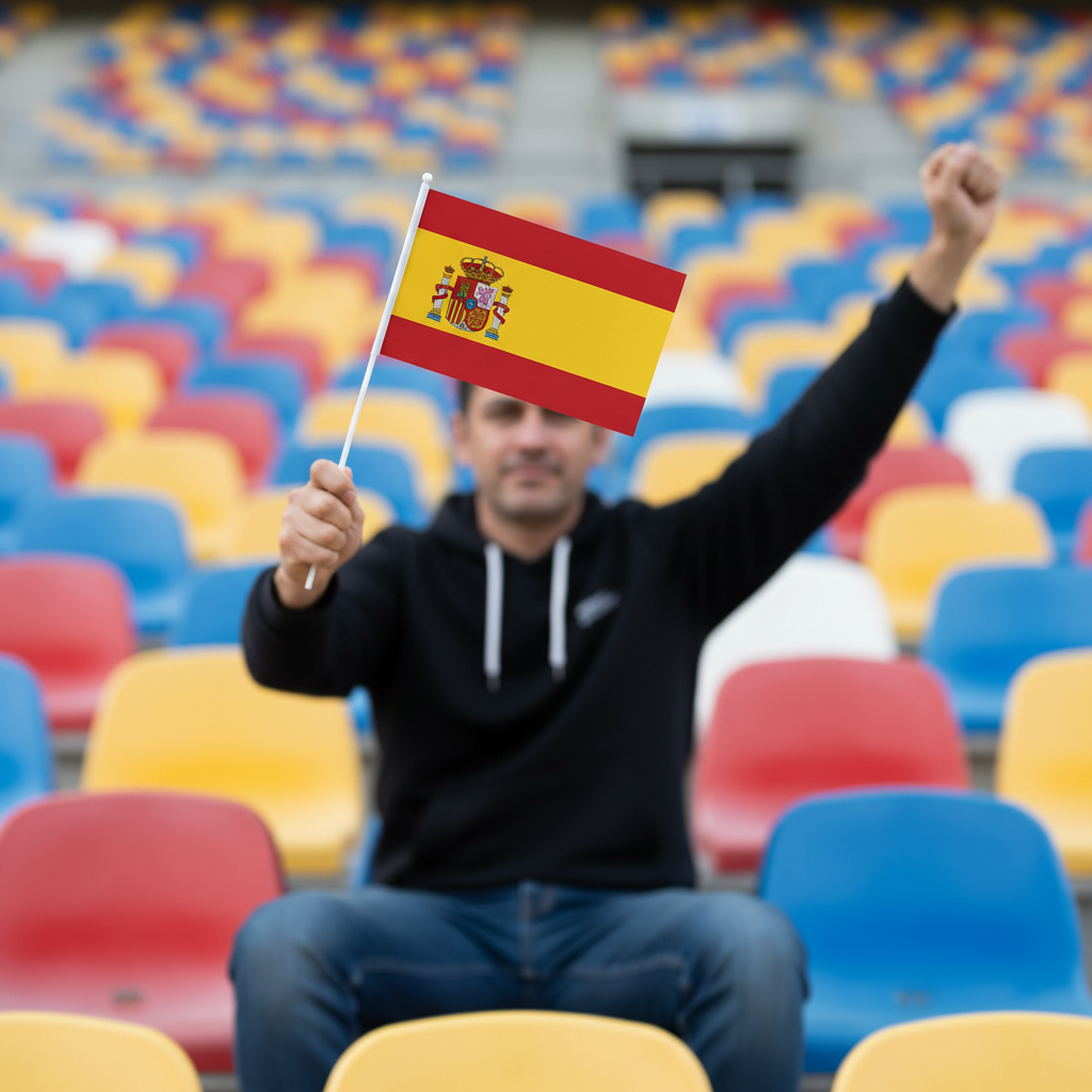 Spain Handheld Flag