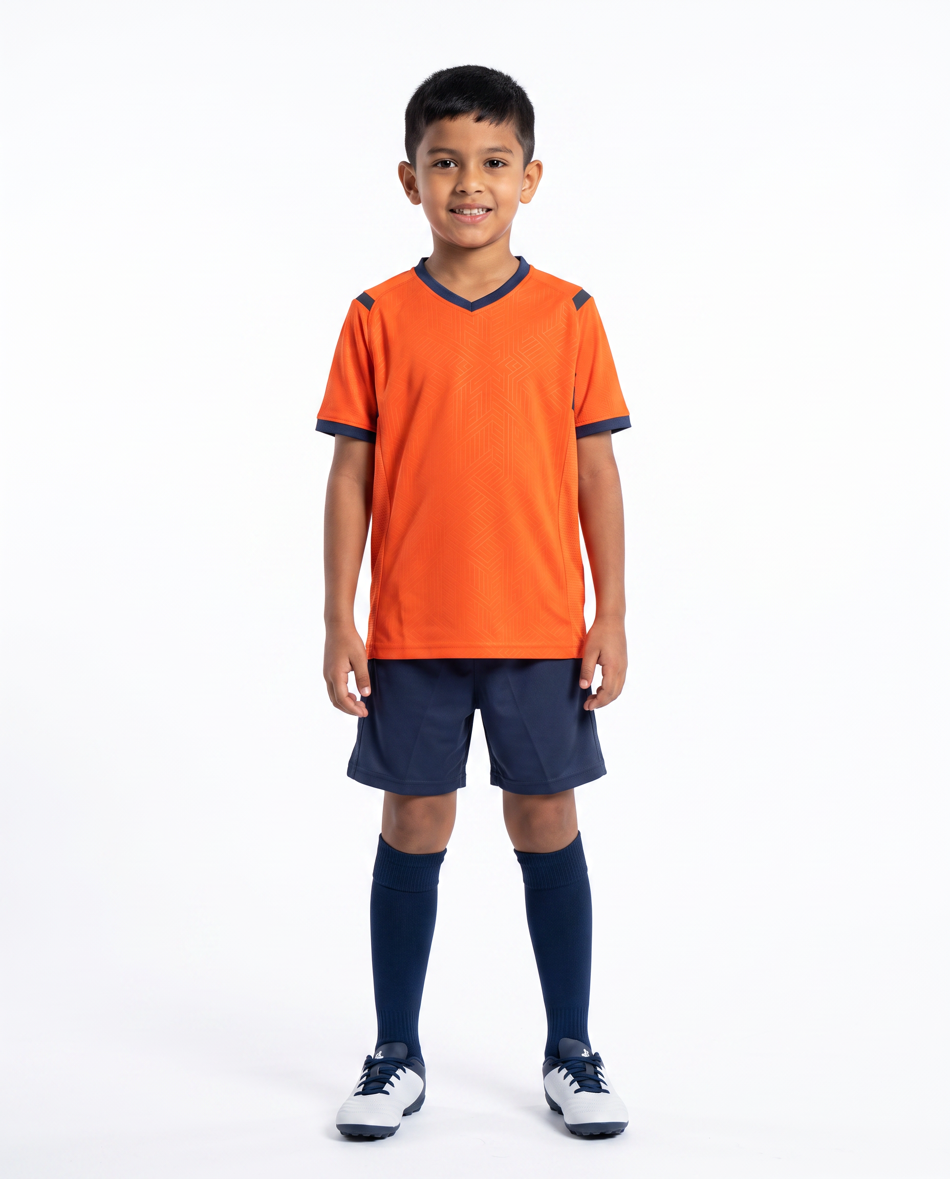 Orange Football Kids Kit (T-Shirt + Shorts) by Q9 Sport – product image 1