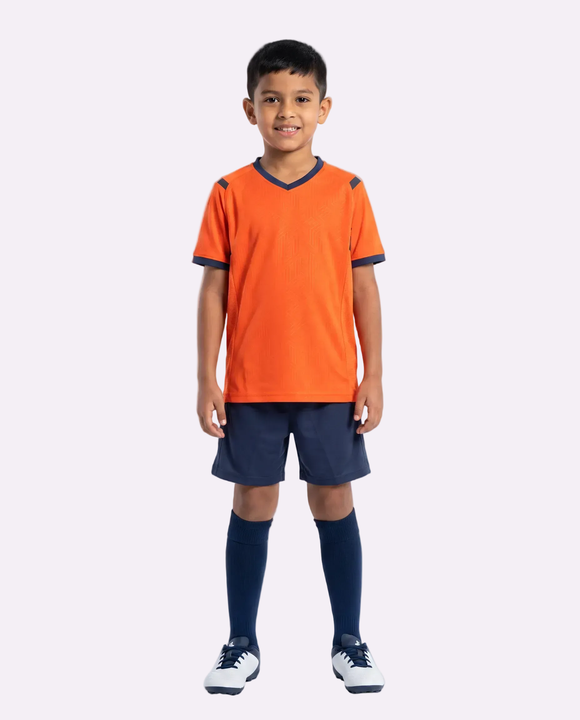 Orange Football Kids Kit (T-Shirt + Shorts) by Q9 Sport – product image 1