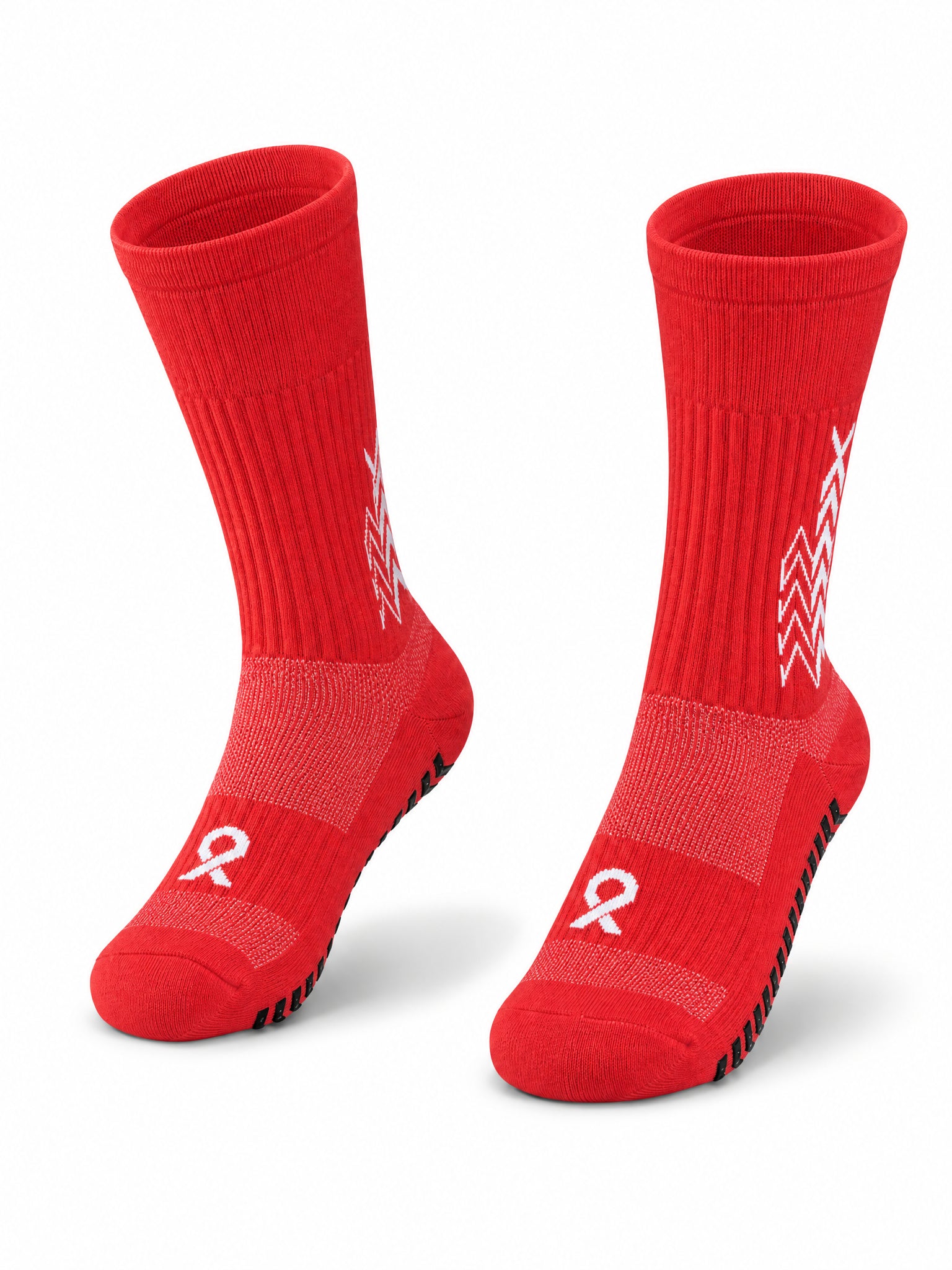 Q9 Sport Anti-Slip Kids Socks - Red #Color_Red