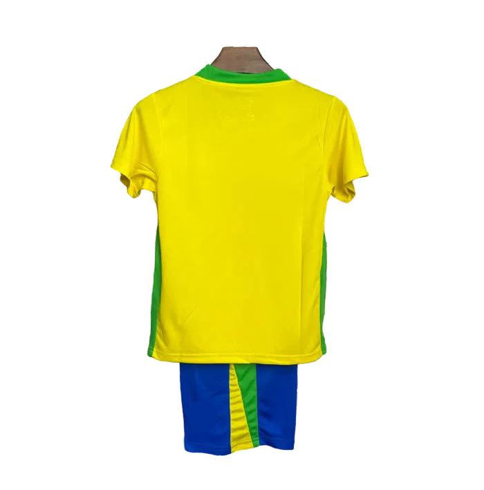Brazil Home 25/26 kids kit jersey and shorts premium quality