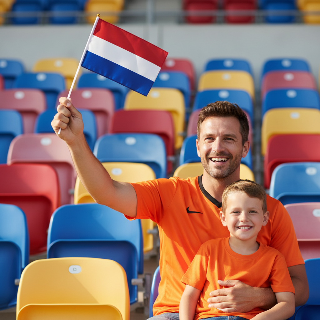 Netherlands Handheld Flag