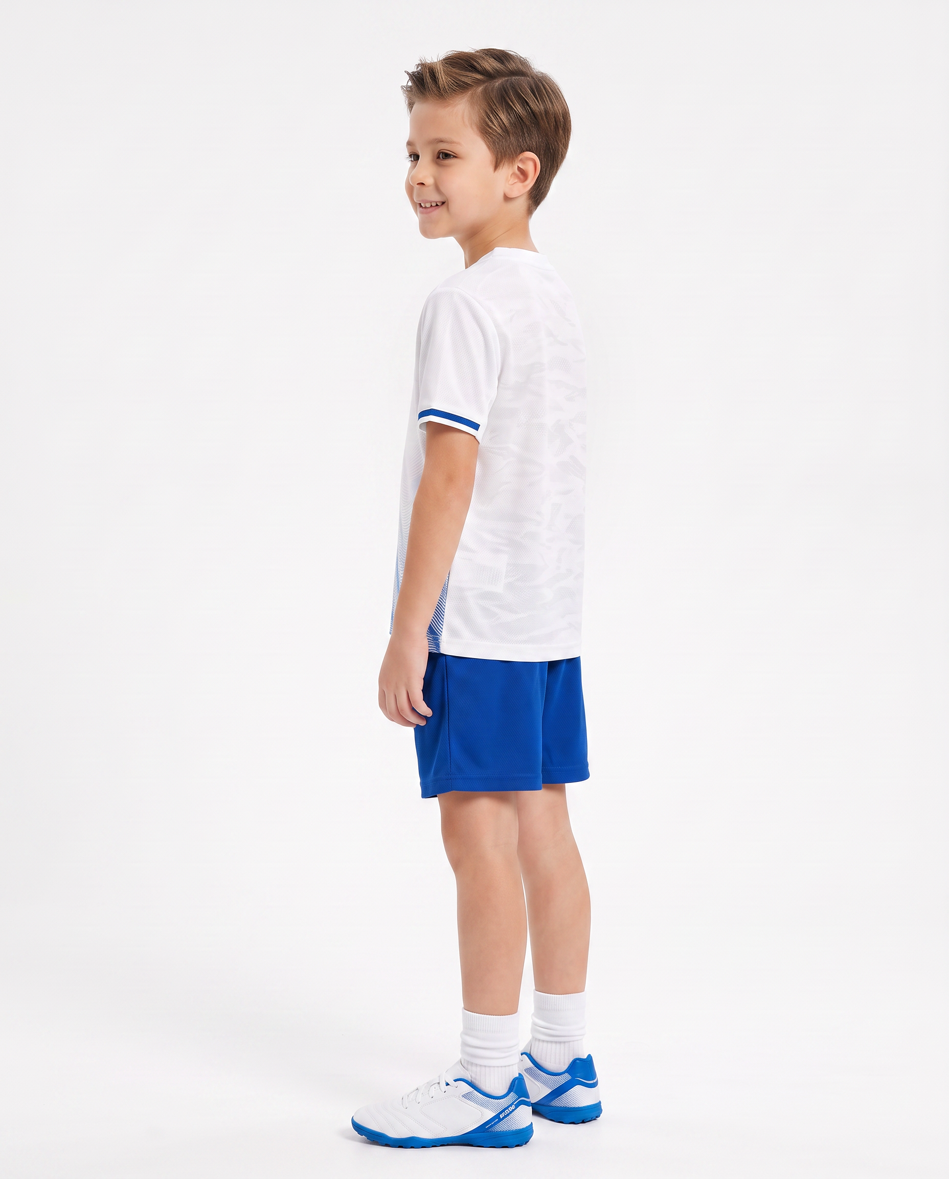 White Football Kids Kit (T-Shirt + Shorts) by Q9 Sport – product image 4