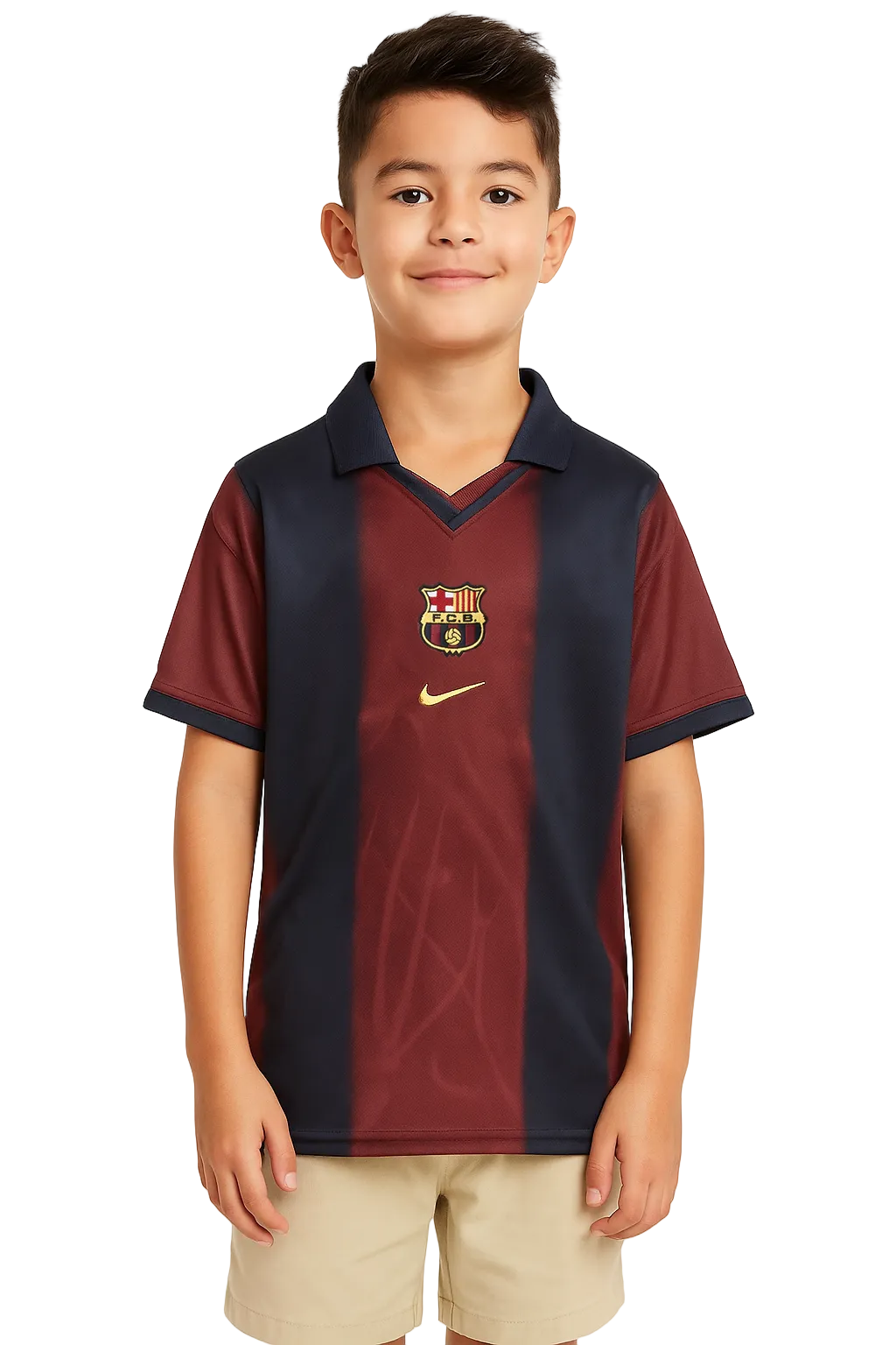 CJ x Nike x Barcelona Retro Home 00/01 Skeleton Kids Jersey | Q9 Sport
