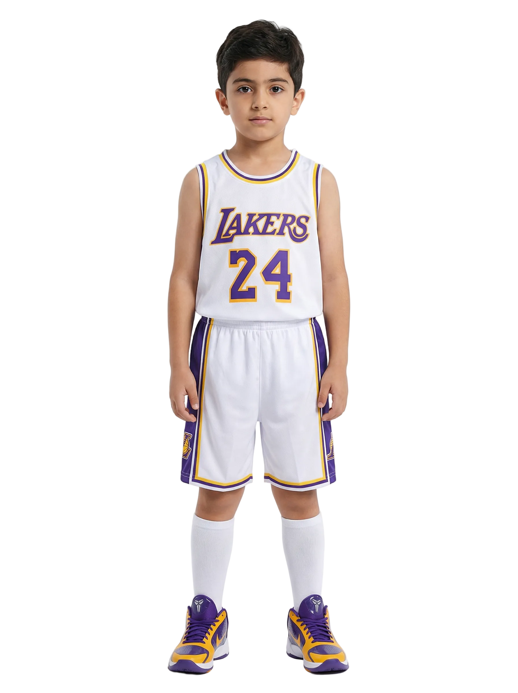 Kobe Bryant Los Angeles Lakers 23/24 Kids White #24