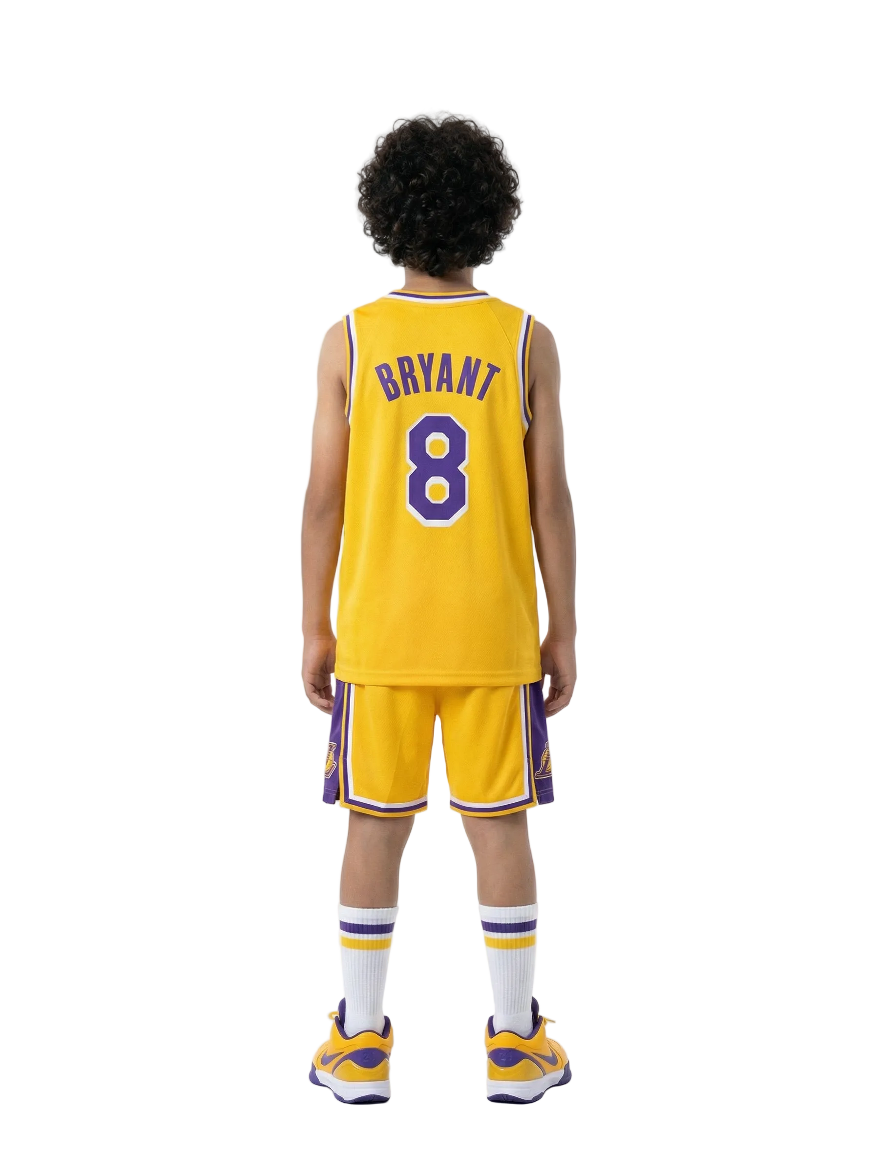 Kobe Bryant Los Angeles Lakers Yellow Kids #8