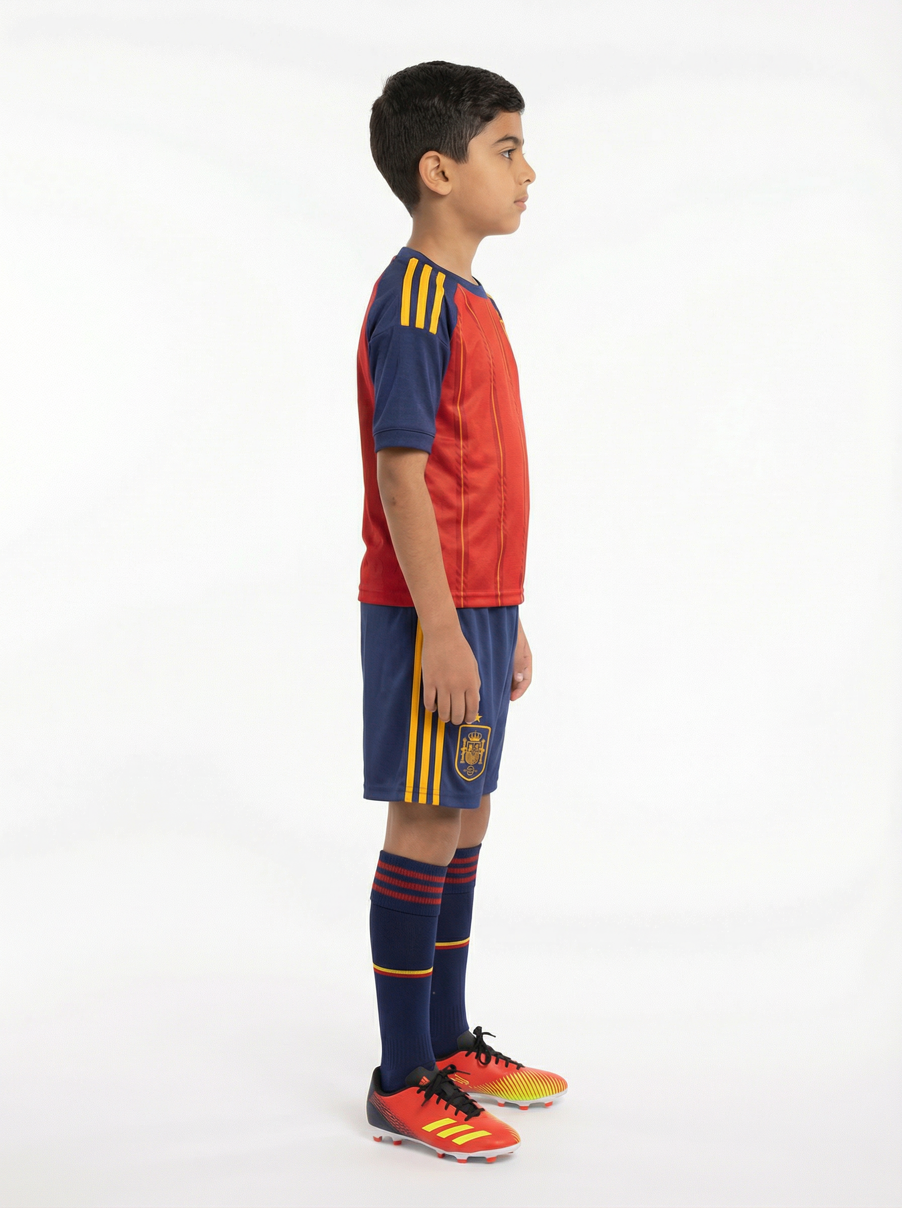 Spain 25/26 kids home kit with custom name and number printing