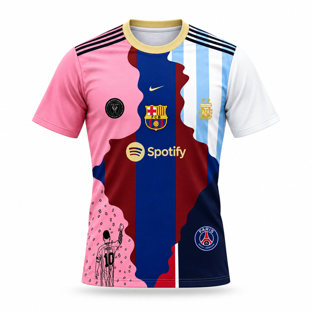 Messi all teams football jersey official design
