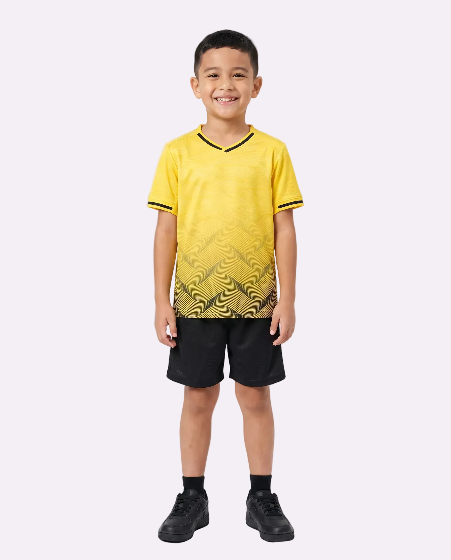 Yellow Football Kids Kit (T-Shirt + Shorts) by Q9 Sport – product image 1