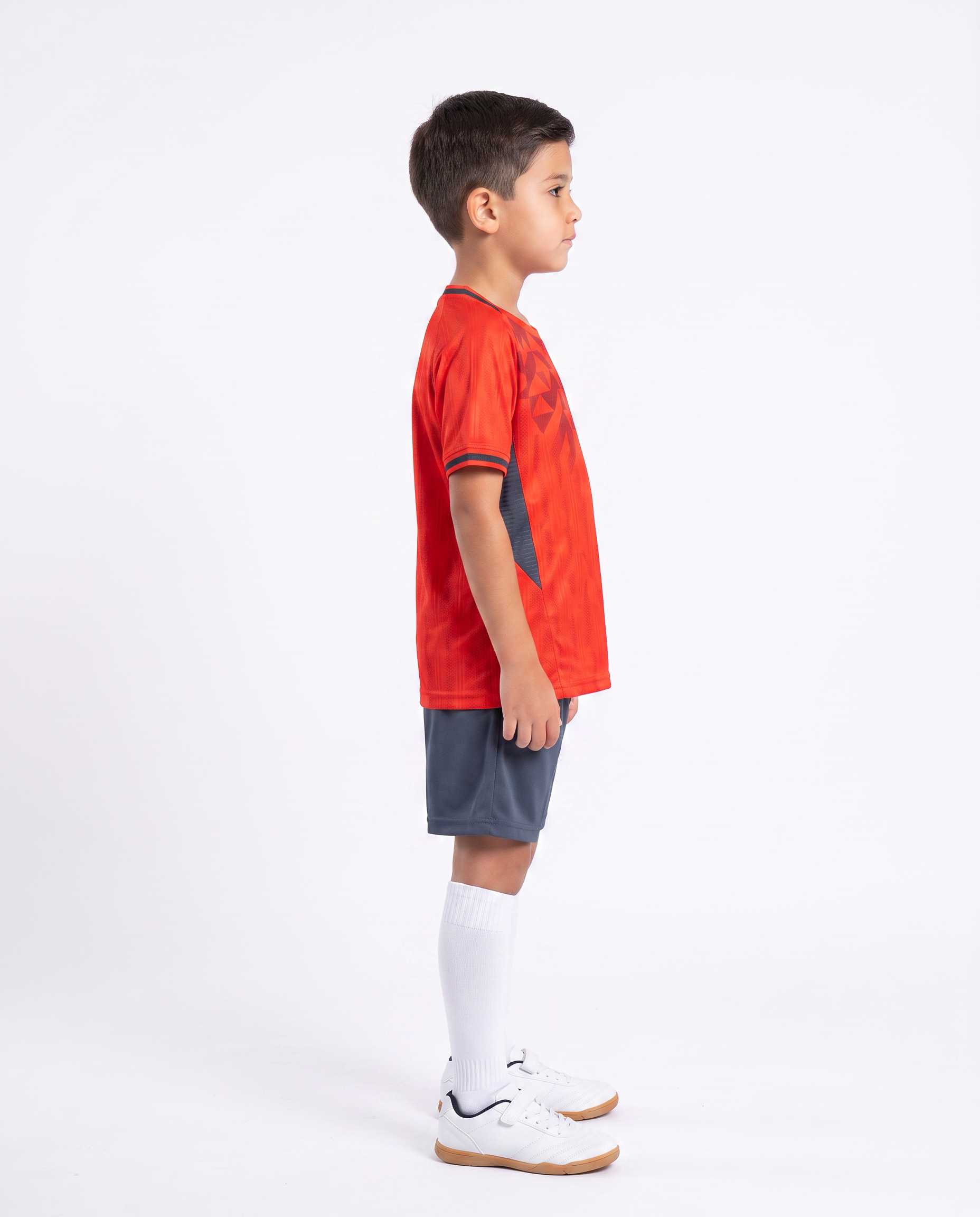 Black & Red Football Kids Kit (T-Shirt + Shorts)