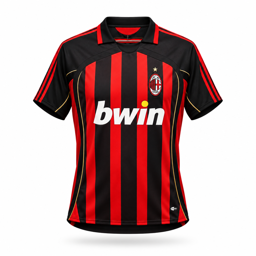 AC Milan Home 06/07 Retro Fan Edition Jersey red and black