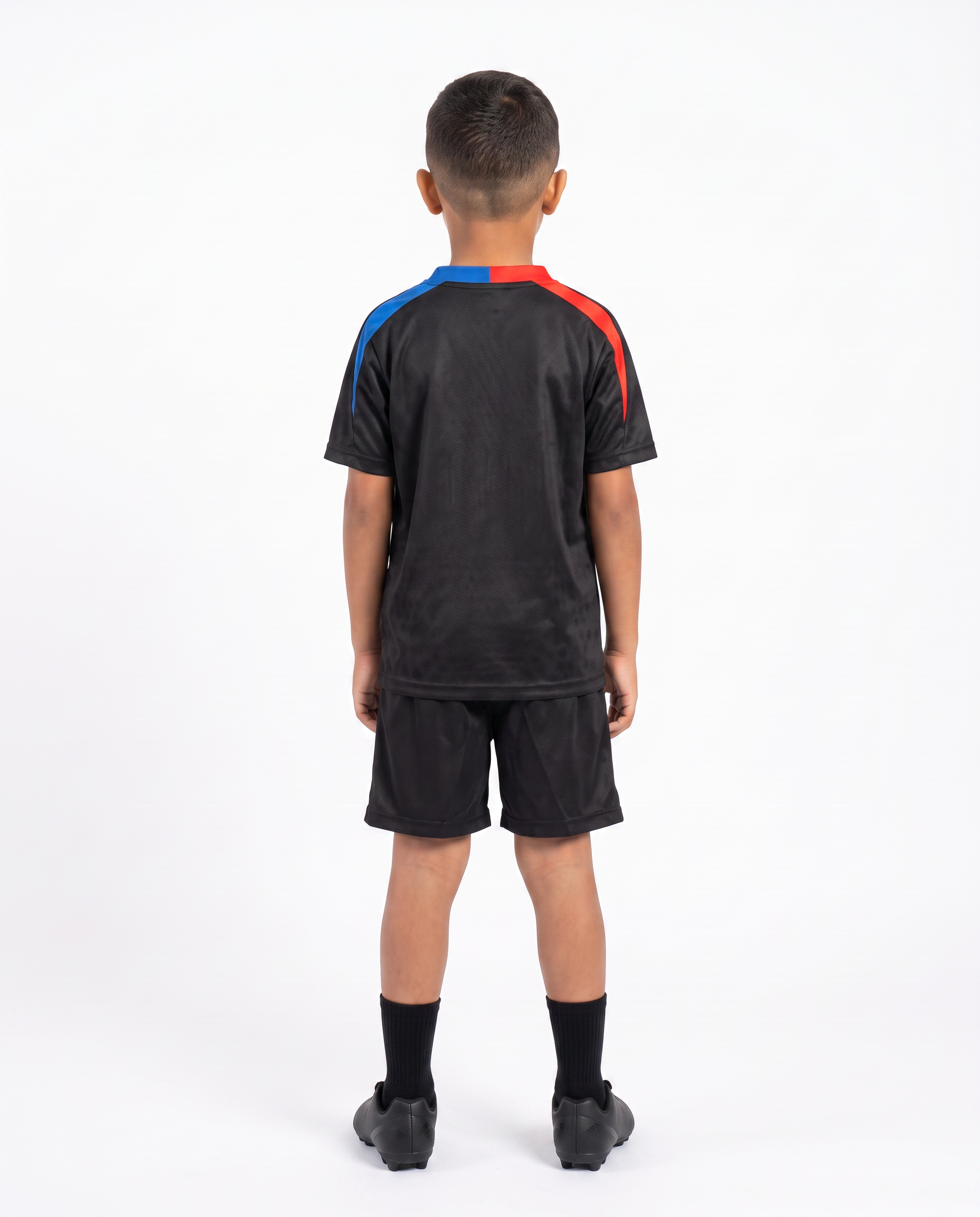 Red & Black Football Kids Kit (T-Shirt + Shorts)