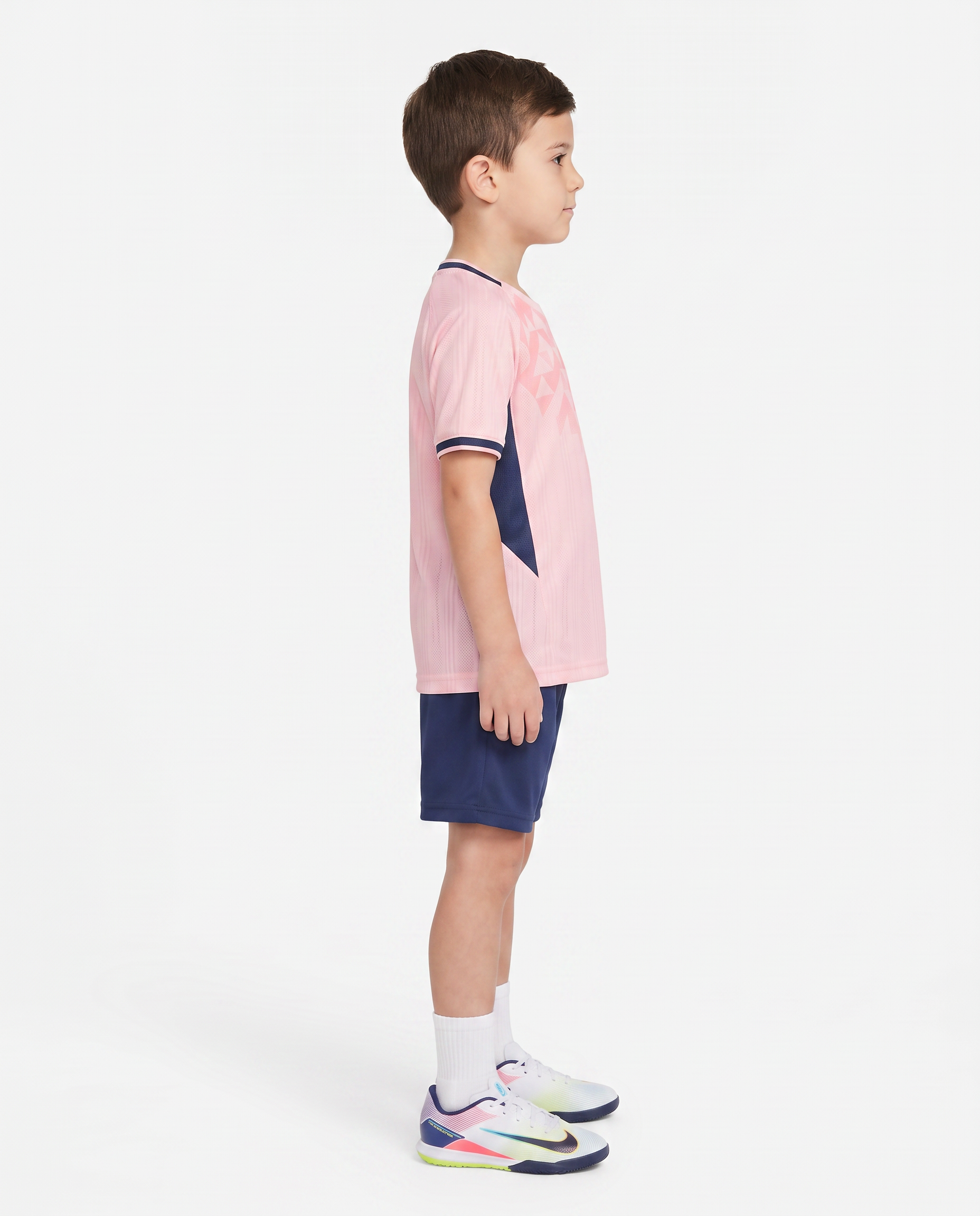 Pink & Navy Football Kids Kit (T-Shirt + Shorts)