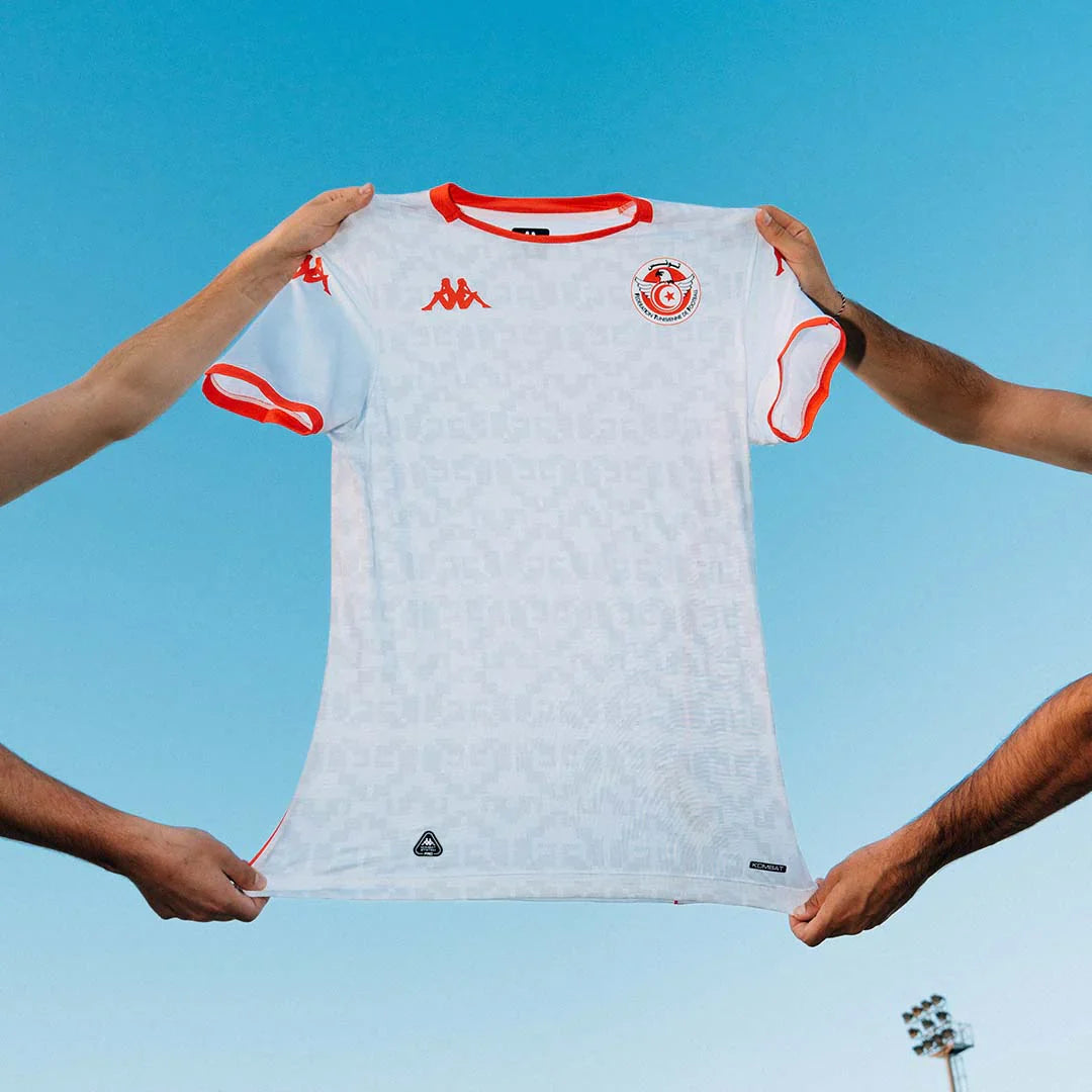 Tunisia Away 25/26 football jersey high quality stitching detail