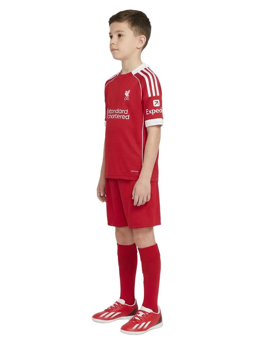 Liverpool Home 25/26 kids jersey and shorts premium quality