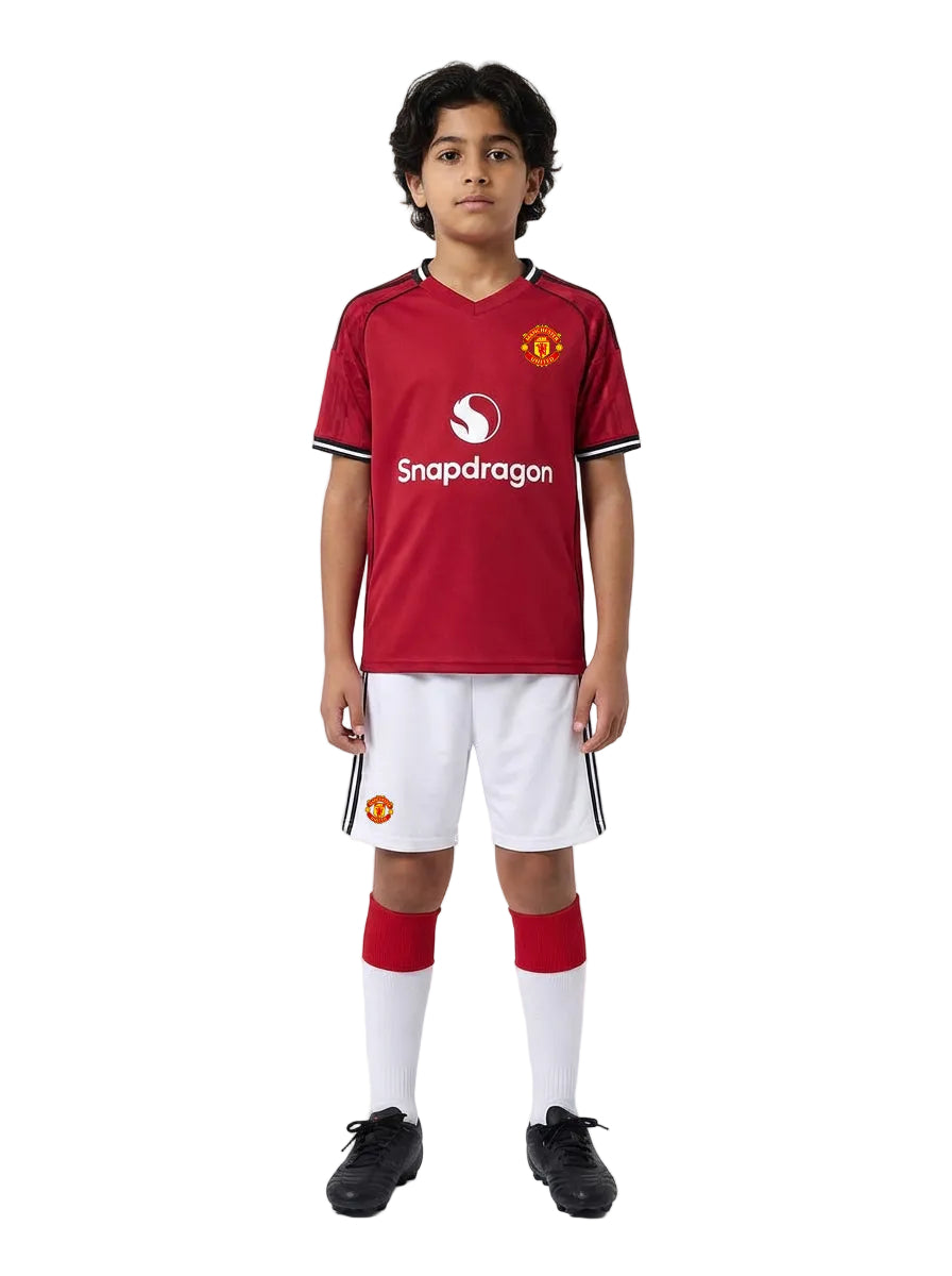 Manchester United Home 25/26 Kids Kit | Q9 Sport