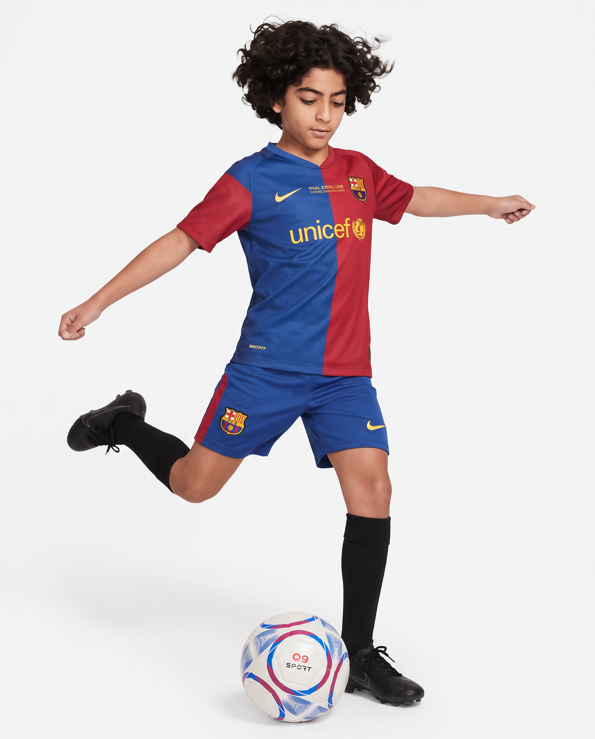Barcelona Home 08/09 Kids Retro Kit