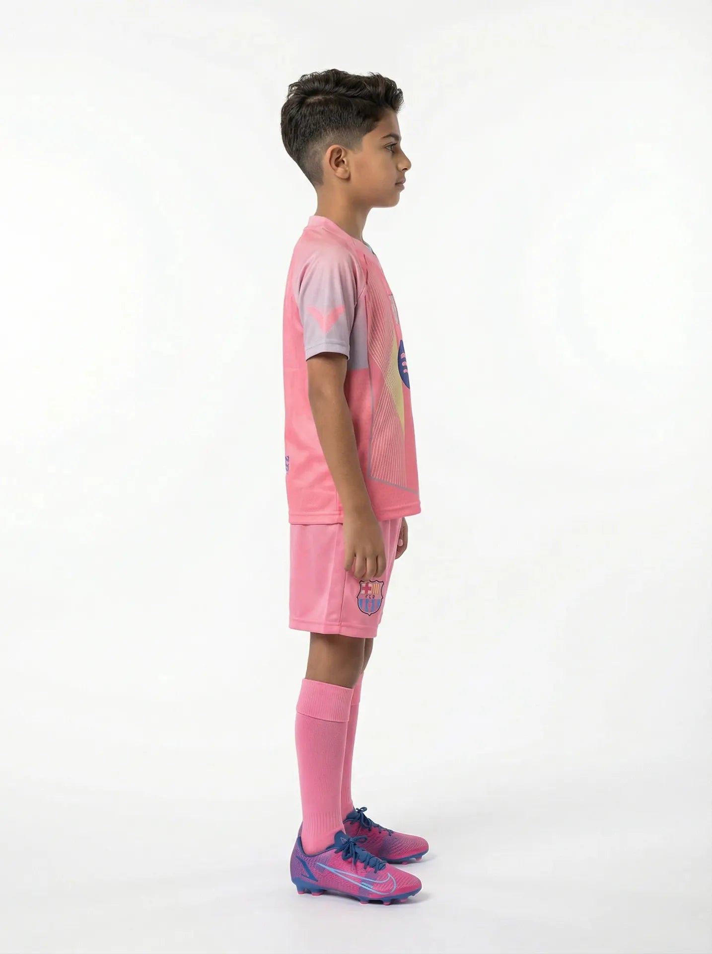 Buy Barcelona pink kids kit Doha