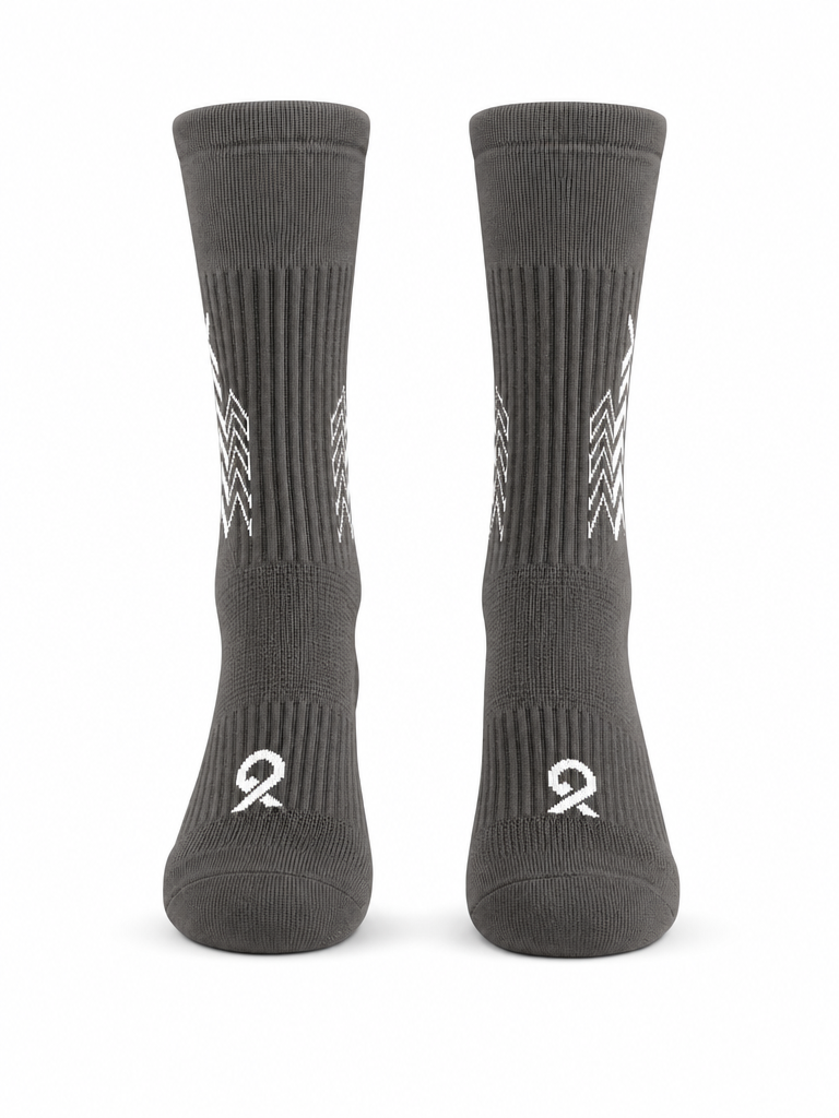 Q9 Sport Anti-Slip Kids Socks - Grey #Color_Grey
