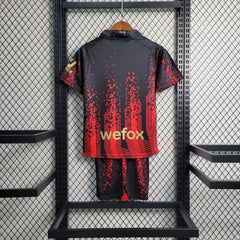 Ac Milan Away 23/24 For Kids With Socks Without Logo