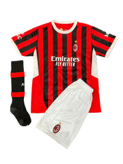 Ac Milan Home 24/25 For Kids With Socks Without Logo