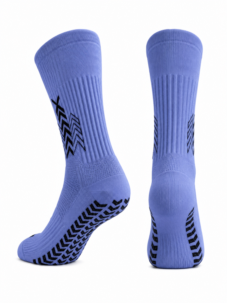 Q9 Sport Anti-Slip Kids Socks - Light Blue #Color_Light Blue