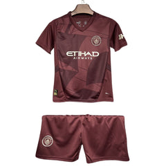 Manchester City Third 24/25 Kids Kit with Socks Without Logo