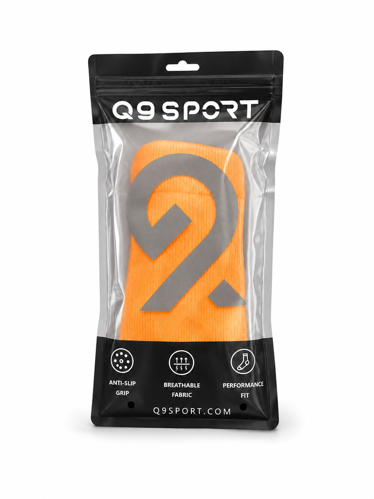 Q9 Sport Anti-Slip Kids Socks - Orange #Color_Orange