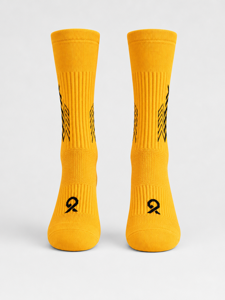 Q9 Sport Anti-Slip Kids Socks - Orange #Color_Orange