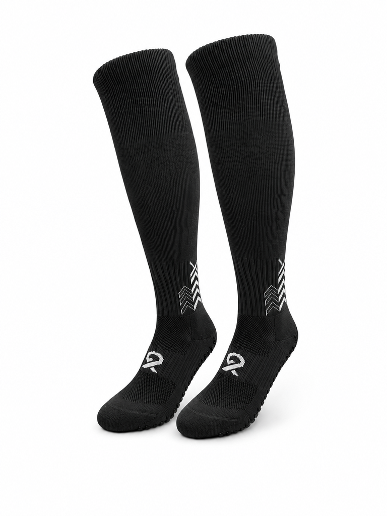 Q9 Sport Anti-Slip Kids Socks - Black #Color_Black