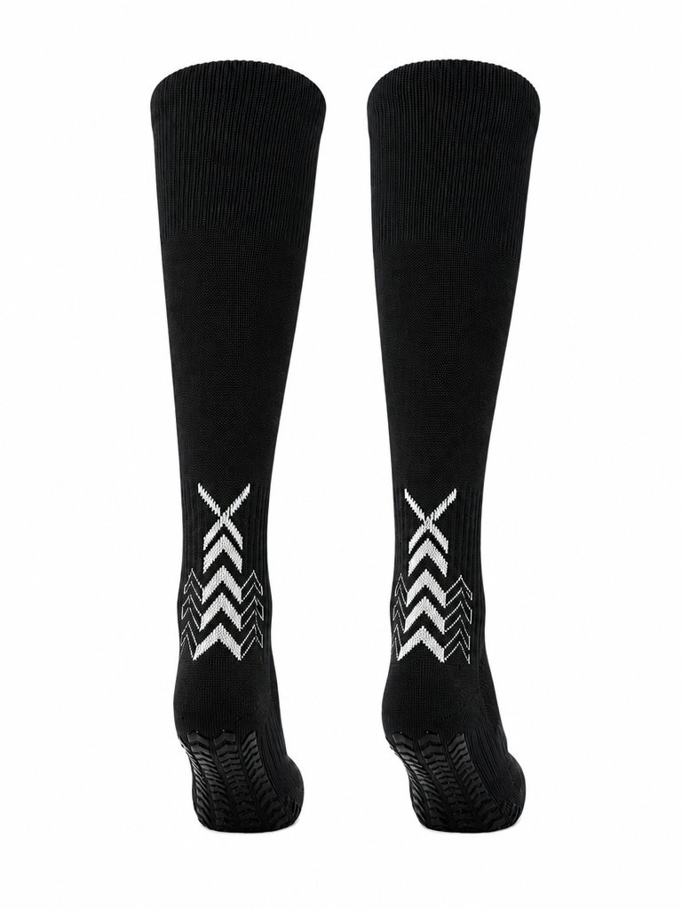 Q9 Sport Anti-Slip Kids Socks - Black #Color_Black