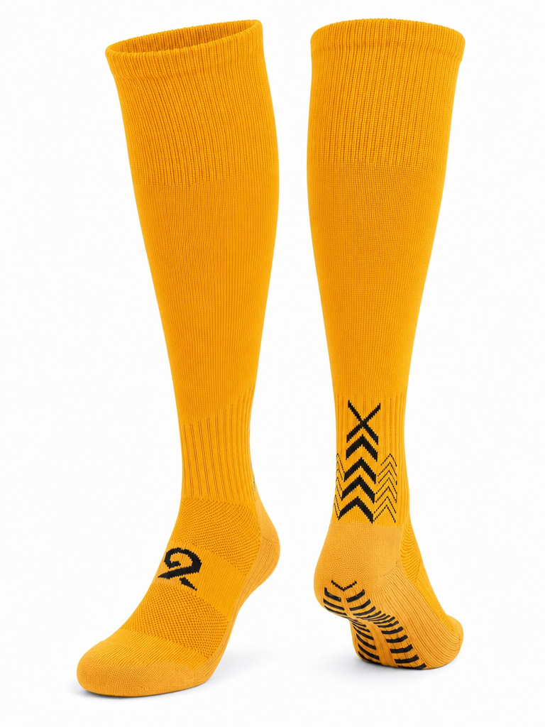 Q9 Sport Anti-Slip Kids Socks - Orange #Color_Orange