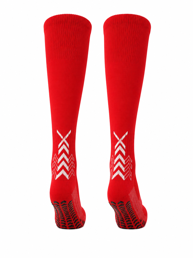 Q9 Sport Anti-Slip Kids Socks - Red #Color_Red