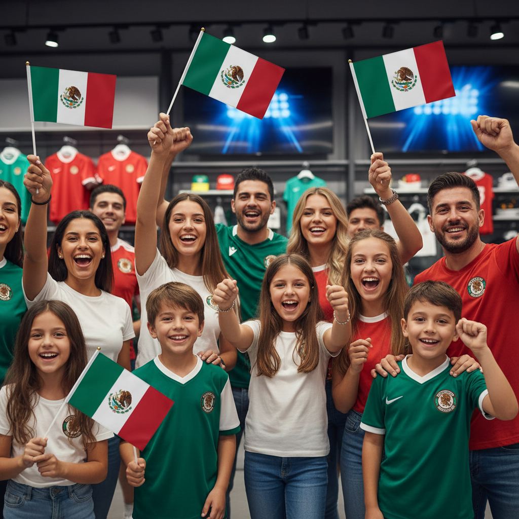 Mexico Handheld Flag