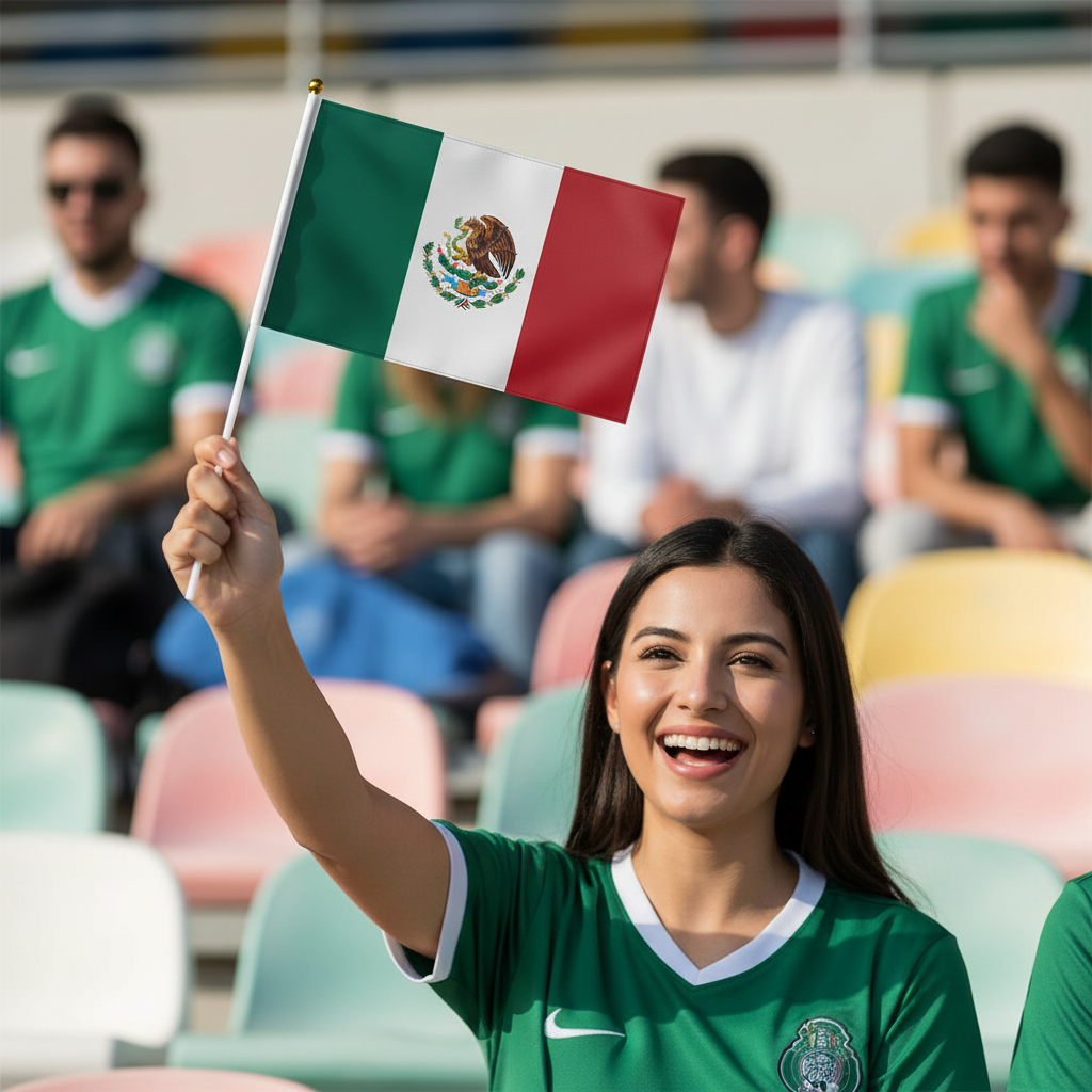 Mexico Handheld Flag
