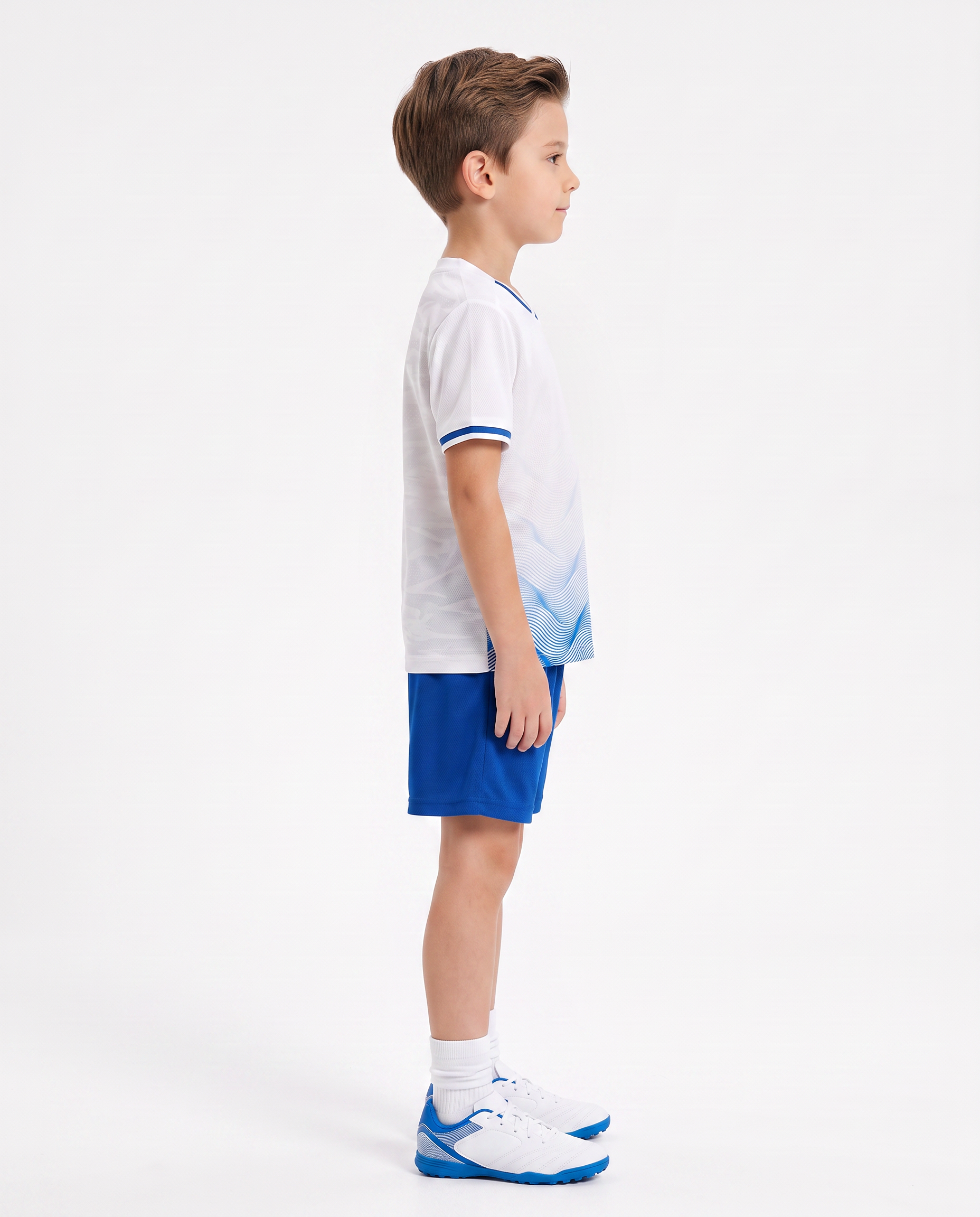 White Football Kids Kit (T-Shirt + Shorts) by Q9 Sport – product image 2