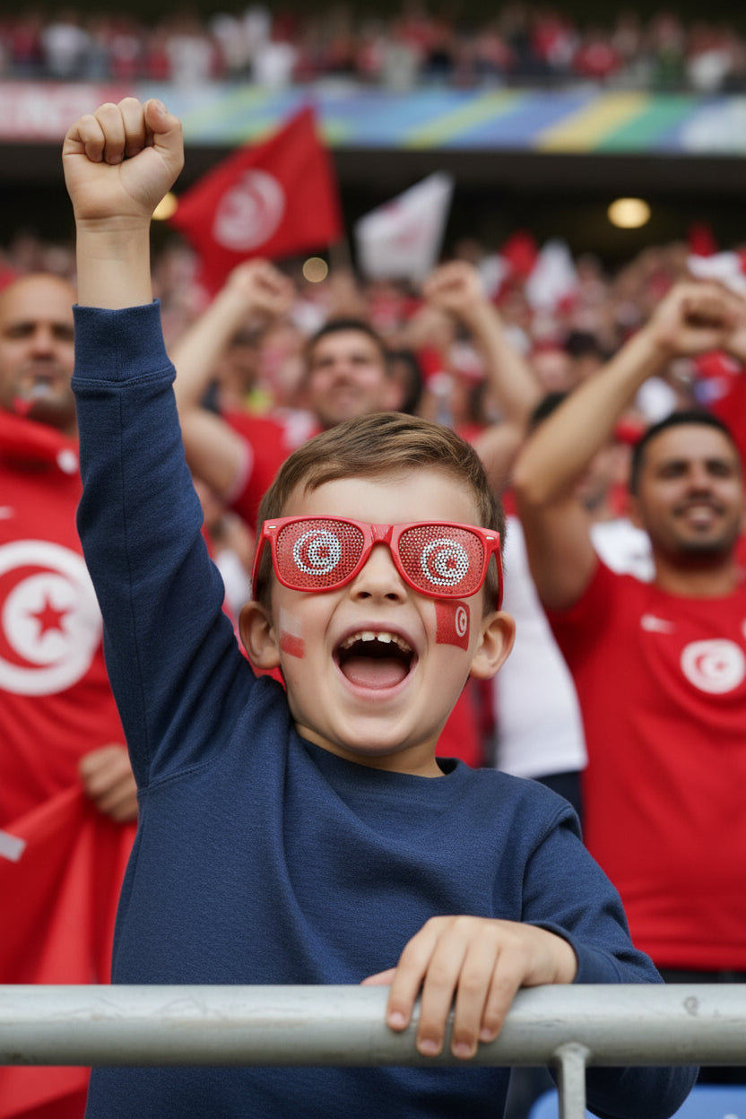 TUNISIA FLAG GLASSES