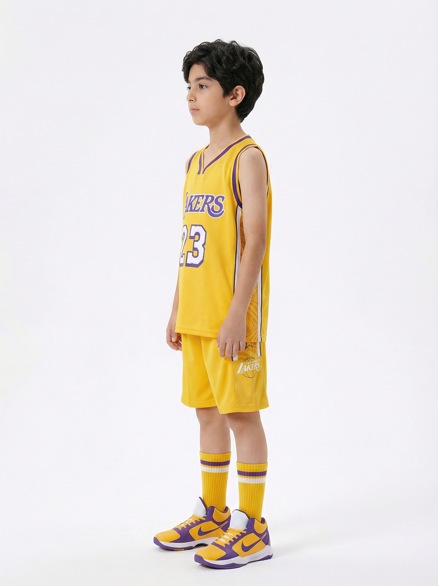 LeBron James Los Angeles Lakers 23/24 kids set with socks number 23 back view