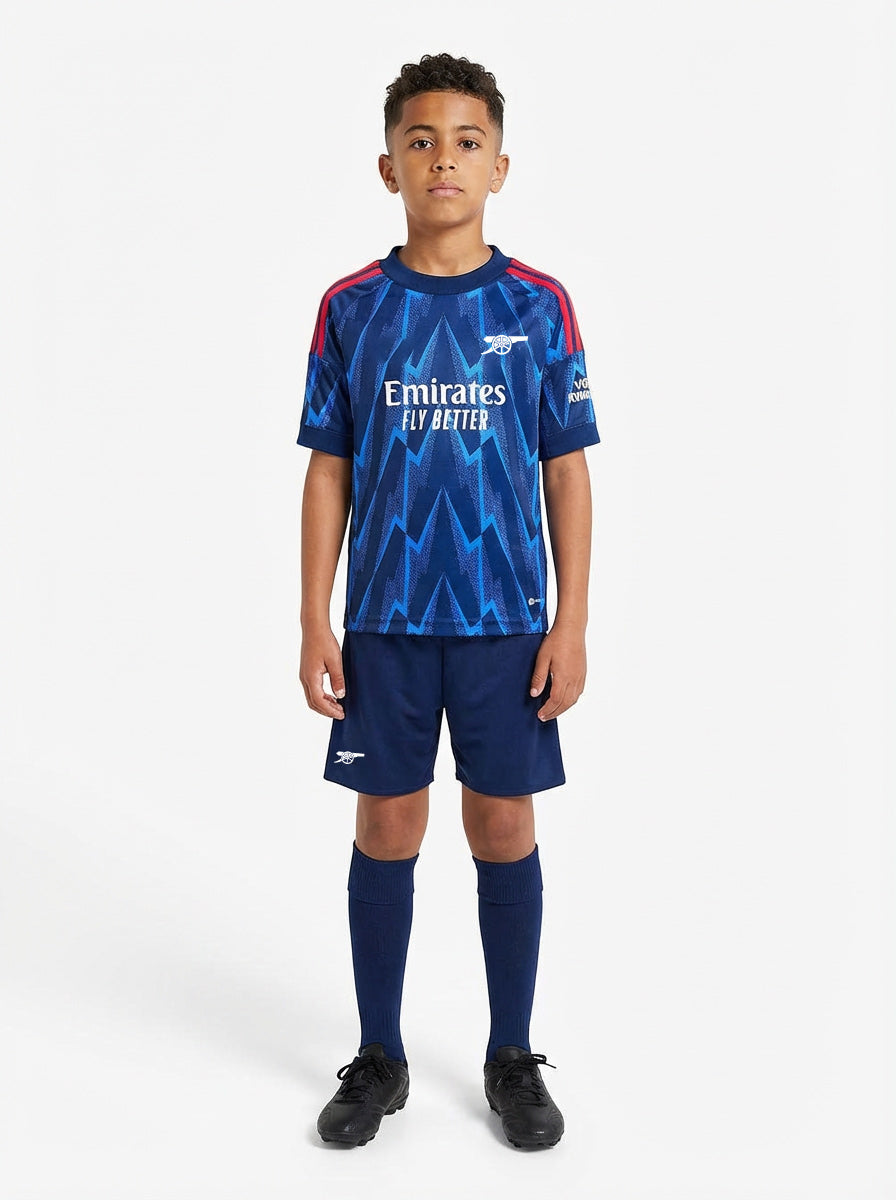 Arsenal Away 25/26 kids football kit official design