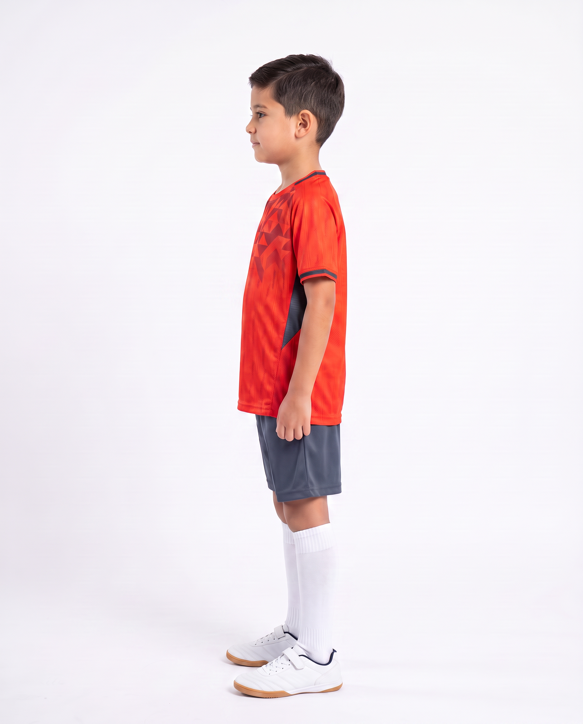 Black & Red Football Kids Kit (T-Shirt + Shorts)