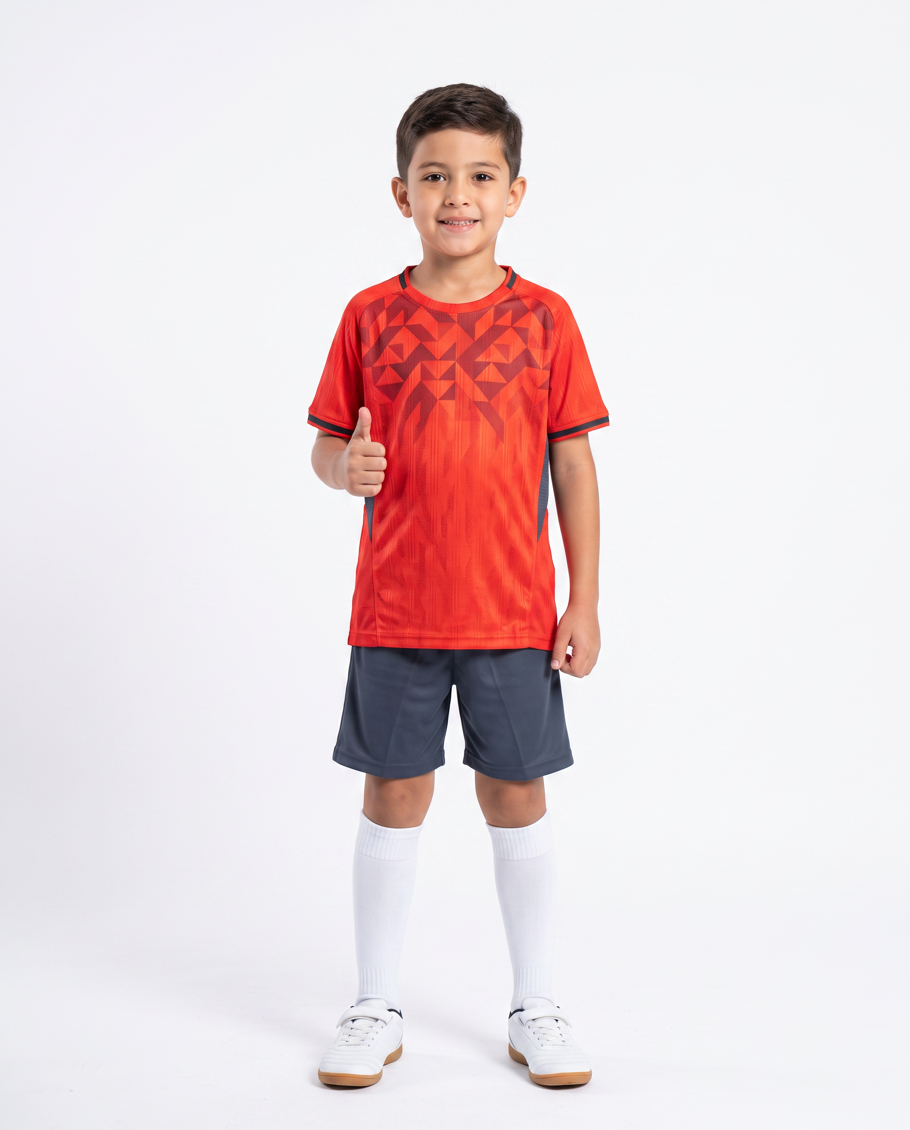 Black & Red Football Kids Kit (T-Shirt + Shorts)
