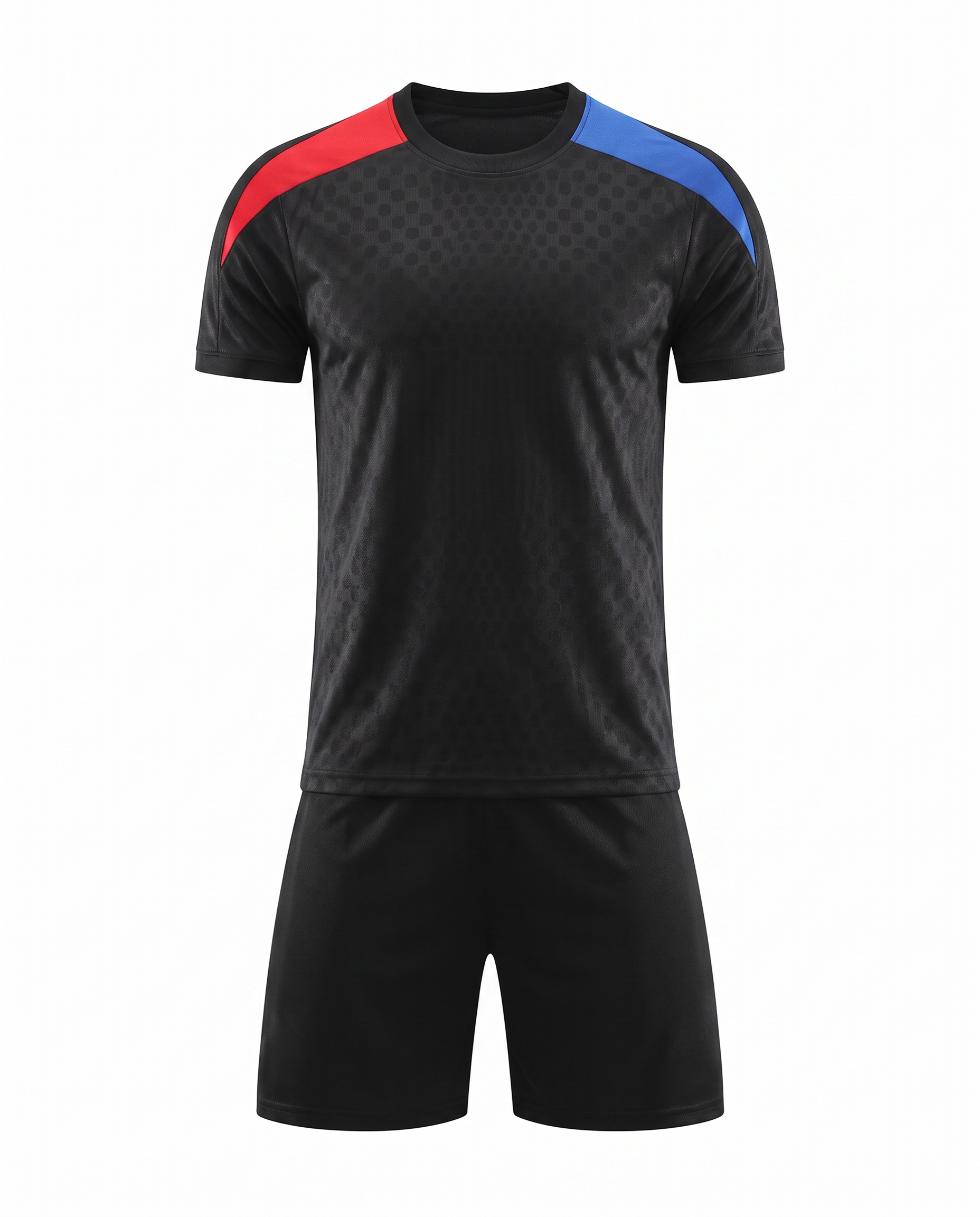Black, Red & Blue Adult Full Set (T-Shirt + Shorts)