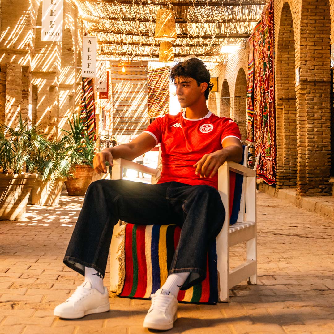 Tunisia Home 25/26 football jersey high quality stitching detail