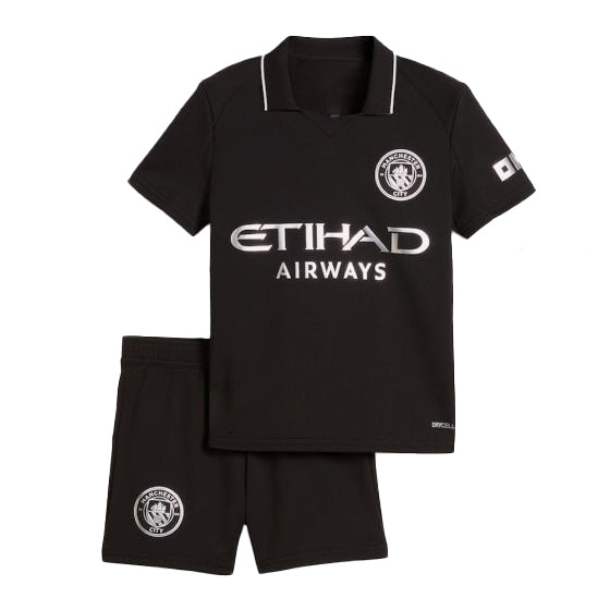 Manchester City Away 25/26 kids kit football outfit official design